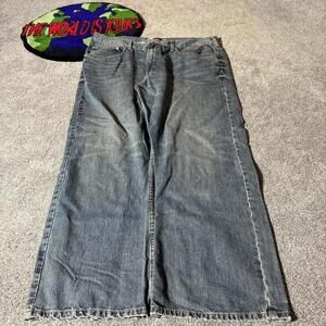 blue acid washed lee bootcut baggy jeans